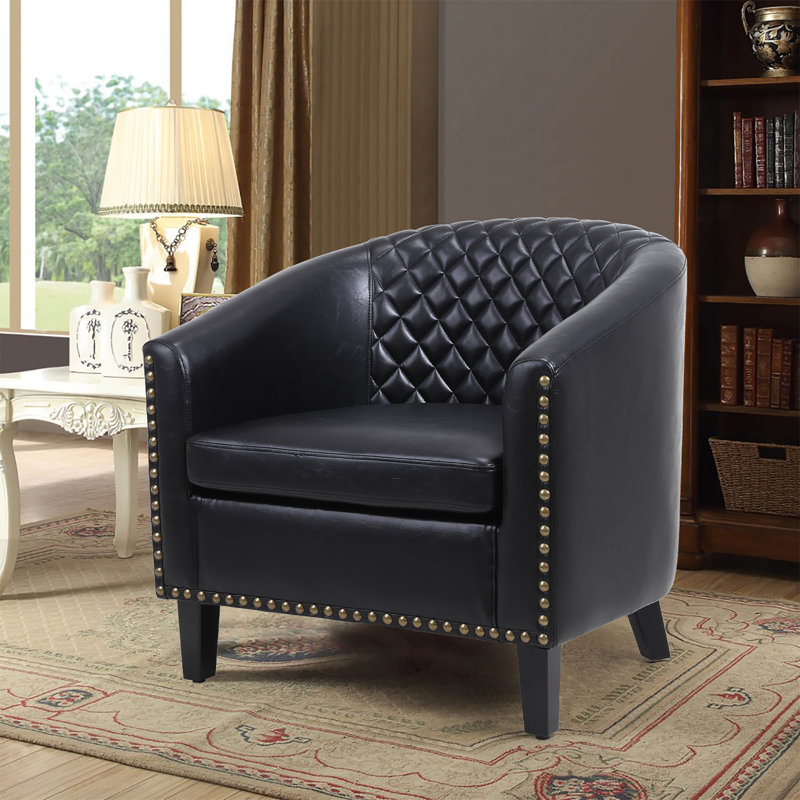 Canora Grey Witcher 29.1" Wide Tufted Barrel Chair | Wayfair